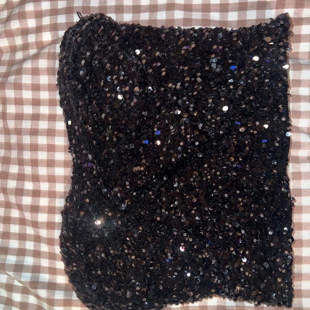 Zara Black Sequin Top
